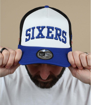 white blue Sixers trucker cap Trucker Nba Color Block Sixers